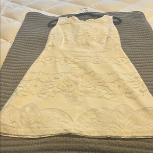 Cremieux Cream Patterned Dress